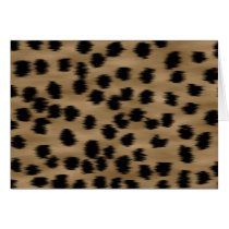 Black and Brown Cheetah Print Pattern. Card