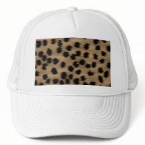 Black and Brown Cheetah Print Pattern. Mesh Hats