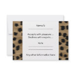 Black and Brown Cheetah Print Pattern. Custom Invite