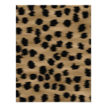 Black and Brown Cheetah Print Pattern. Custom Invites