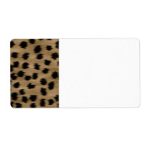 Black and Brown Cheetah Print Pattern. Shipping Labels
