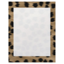 Black and Brown Cheetah Print Pattern. Customized Letterhead