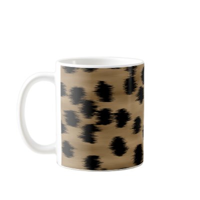 Black and Brown Cheetah Print Pattern. Mugs by Graphics_By_Metarla