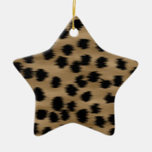 Black and Brown Cheetah Print Pattern. Ornament