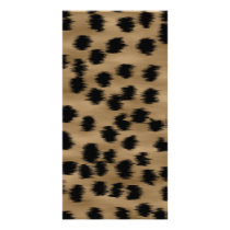 Black and Brown Cheetah Print Pattern. Photo Greeting Card