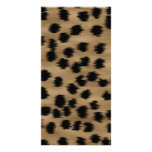 Black and Brown Cheetah Print Pattern. Photo Greeting Card