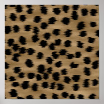 Black and Brown Cheetah Print Pattern.