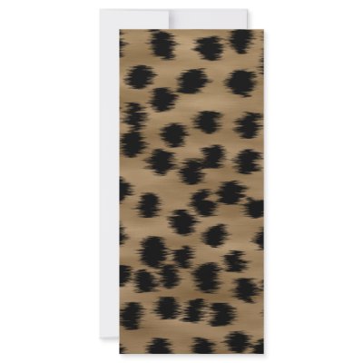 Black and Brown Cheetah Print Pattern. Customized Rack Card by Graphics_By_Metarla