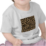 Black and Brown Cheetah Print Pattern. Tee Shirts