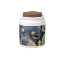 Black and Brown Chihuahua Candy Jar