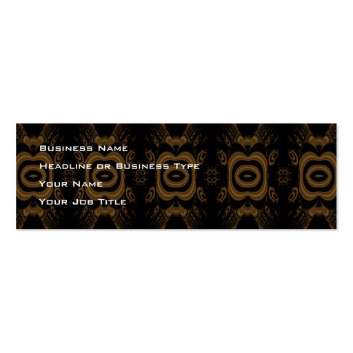 Black and Brown Floral Pattern Design. Business Card Template