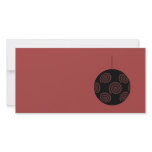 Black and Burgundy Red Christmas Bauble. Photo Card