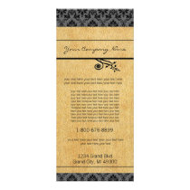 Black and Carmel Damask Rack Card rack cards by samack Black and Carmel Damask Rack Card rack cards