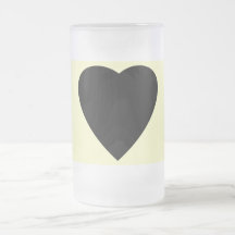 Black and Cream Love Heart Design. Coffee Mug
