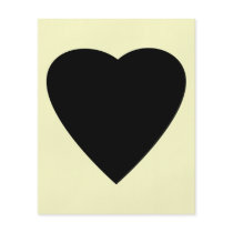 Black and Cream Love Heart Design. Flyer Design