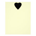 Black and Cream Love Heart Design. Letterhead Template
