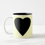 Black and Cream Love Heart Design. Mug