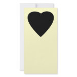 Black and Cream Love Heart Design. Photo Card