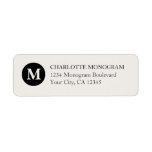 Black and Cream Monogram labels
