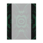 Black and Emerald Green Flower Design. Flyer Design