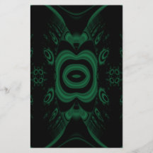 Black and Emerald Green Flower Design. Custom Flyer