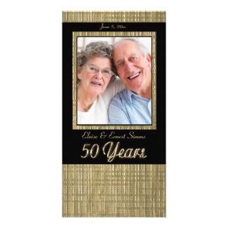 Black and Gold 50 Year Anniversary Photo Card photocard