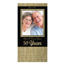 Black and Gold 50 Year Anniversary Photo Card