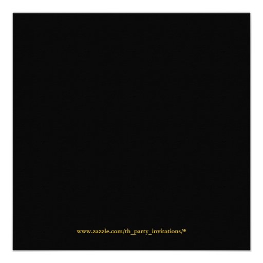Black and Gold 50th Wedding Anniversary Personalized Invite