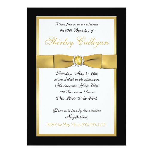 black and gold invitations