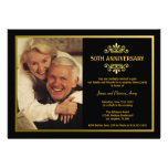 Black and Gold Anniversary Invitation