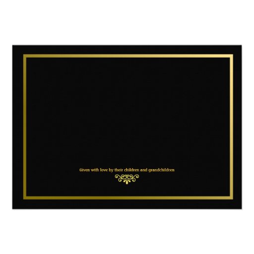 Black and Gold Anniversary Invitation