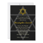 Black and Gold Bar Mitzvah Invitation
