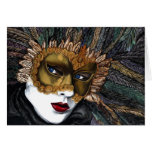 Black and Gold Carnival Mask  by PSOVART Cards