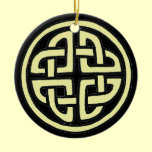 Black and Gold Celtic Knot Ornament ornaments
