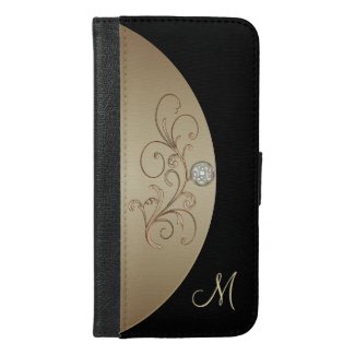 Black and Gold Celtic Monogram Wallet Case