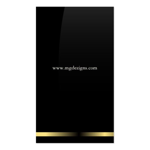 black and gold Chic Business Cards (back side)