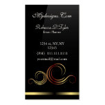 black and gold Chic Business Cards business cards