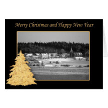 Black and Gold Christmas Greeting Card