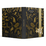 Black and Gold Damask 50th Wedding Anniversary Binders