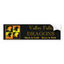 Black and Gold Dragons Bumper Sticker