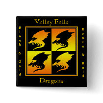 Black and Gold Dragons buttons by SuanSKatra Black and Gold Dragons buttons