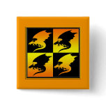 Black and Gold Dragons Buttons