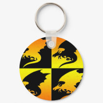 Black and Gold Dragons keychains