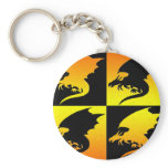 Black and Gold Dragons Key Chains