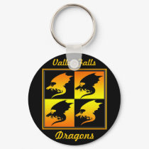 Black and Gold Dragons keychains