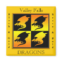 Black and Gold Dragons magnets by SuanSKatra Black and Gold Dragons magnets