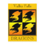 Black and Gold Dragons Post Cards