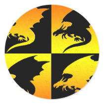 Black and Gold Dragons stickers by SuanSKatra Black and Gold Dragons stickers