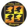 Black and Gold Dragons Stickers
