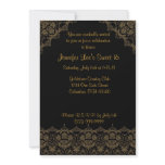 Black and Gold Elegant Sweet16 Invitation